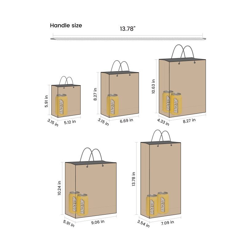 Custom Natural Kraft Gift Bags
